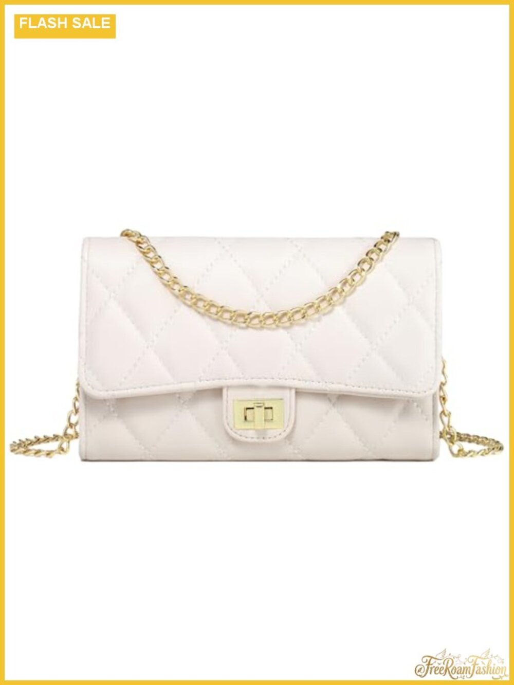 Small Crossbody Purse with Chain Strap, Faux Leather Shoulder Bag